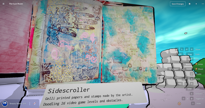 Concept art for a sidescroller, turned into an artwork and exhibited in a heavenly museum.