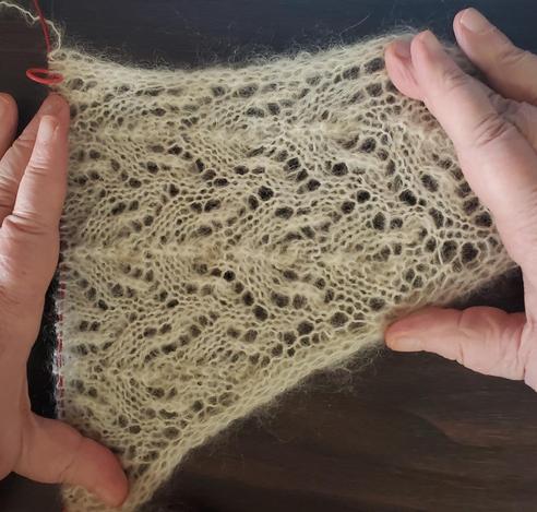 Ivy Scarf stretched out to see lace