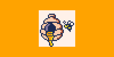 A bee hovering outside its hive.