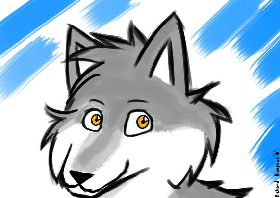 A gentle, relaxed and contented wolf.
-----------------------------------------
Un suave, relajado y contento lobo.